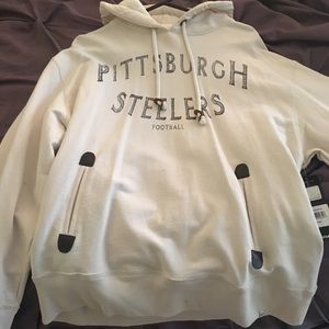 Pittsburgh Steelers NFL hoodie with leather accent